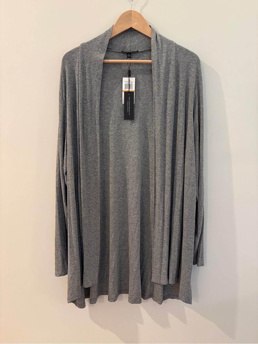 Cable and gauge NEW Gray Open Front Women's Cardigan Sweater 3X
